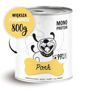 Karma mokra dla psa Pepe - 99% wieprzowina 800 g