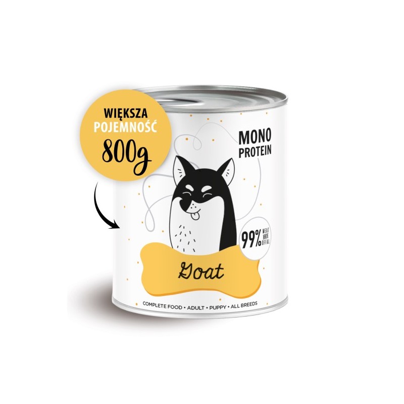 Karma mokra dla psa PEPE - 99% koza 800 g