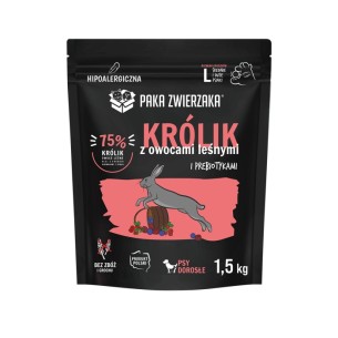 Karma sucha dla psa Paka Zwierzaka Królik z owocami leśnymi "L" 1,5kg