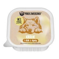 Karma mokra dla psa Paka Zwierzaka Królik i dzik z dynią tacka 150g