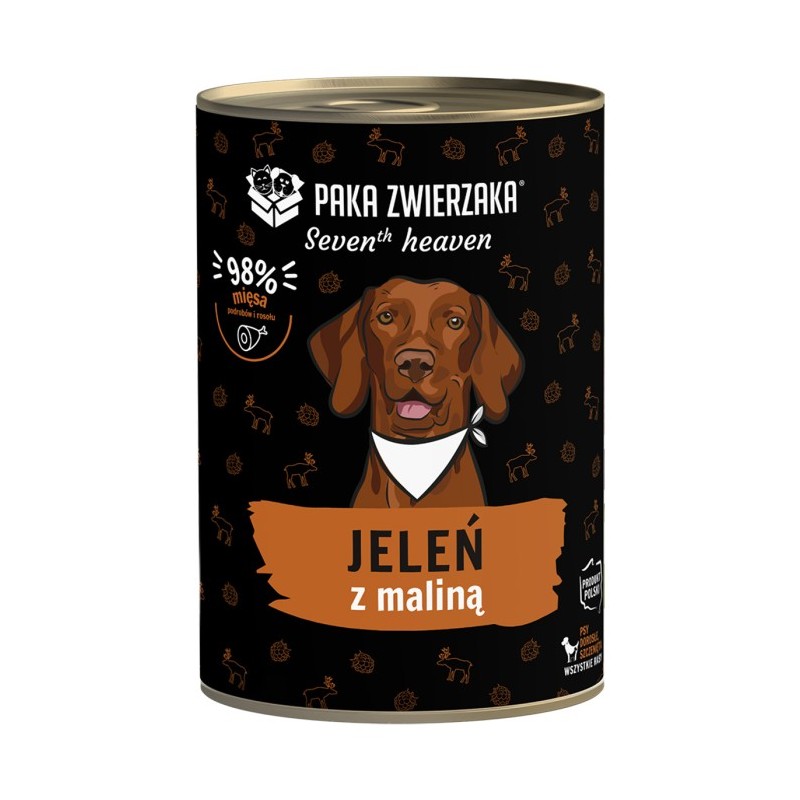 Karma mokra dla psa Paka Zwierzaka Seven'th Heaven Jeleń z maliną 400g