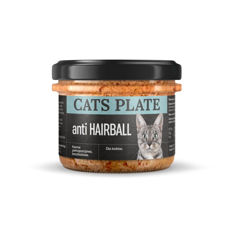 Karma mokra dla kota Cats Plate Anti Hairball Duck 180 g