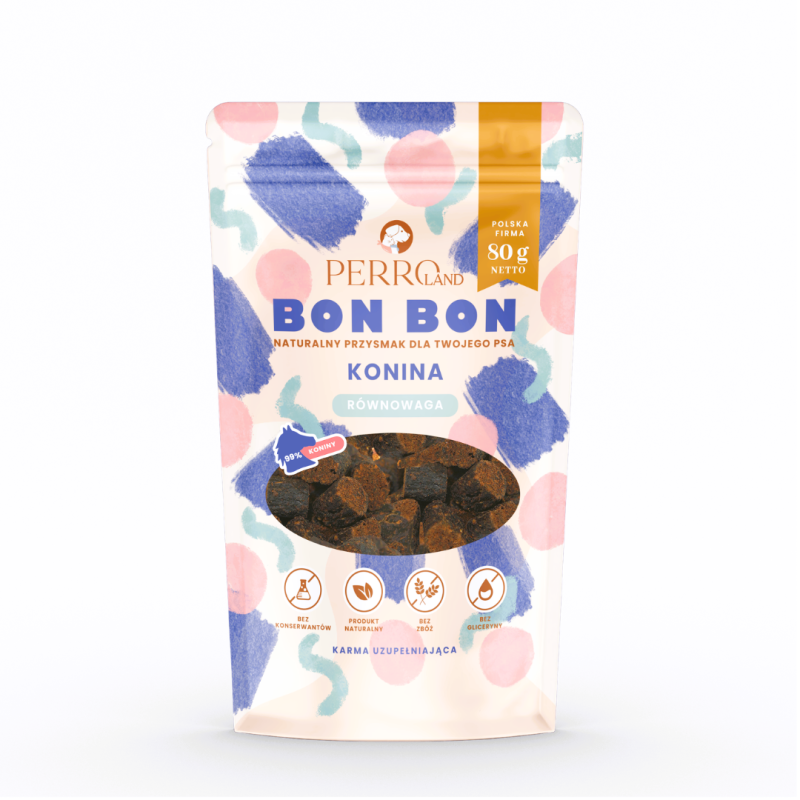 Przysmak dla psa Perro BON BON Konina – Równowaga 80 g
