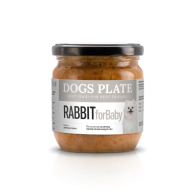 Karma mokra dla szczeniaka Dogs Plate for Baby Rabbit Królik 360 g