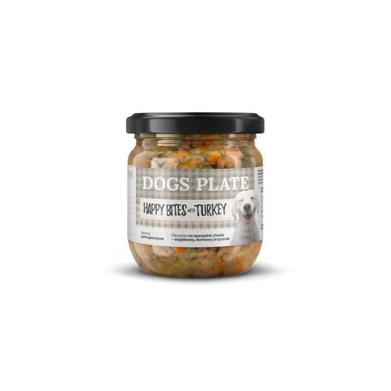 Karma mokra dla psa Dogs Plate Happy Bites z indykiem 380 g